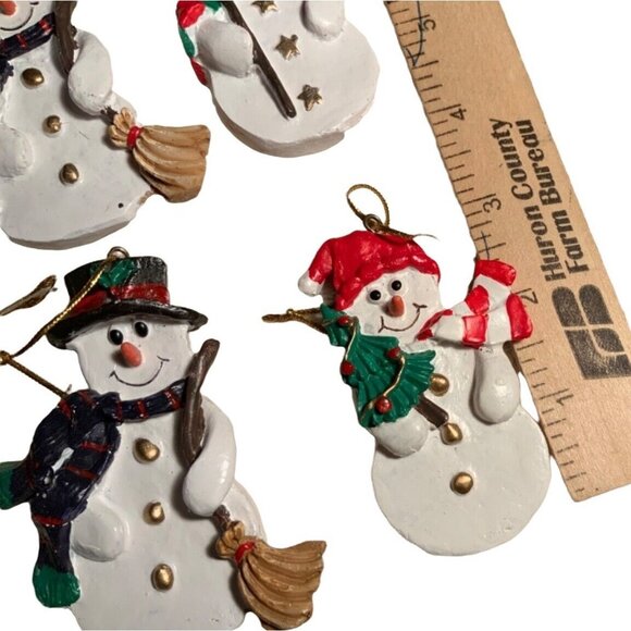 Snowmen Christmas Tree Ornaments Lot of 9 - Picture 3 of 5